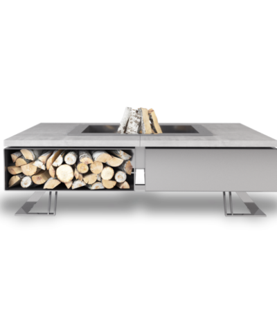 Palenisko ogrodowe Hetta Square 120 Inox Beton Hetta Supply