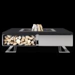 Palenisko ogrodowe Hetta Square 120 Inox Granit Monumental Hetta Supply