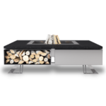 Palenisko ogrodowe Hetta Square 120 Inox Granit Monumental Hetta Supply