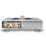 Palenisko ogrodowe Hetta Square 120 Inox Granit Viscount Hetta Supply