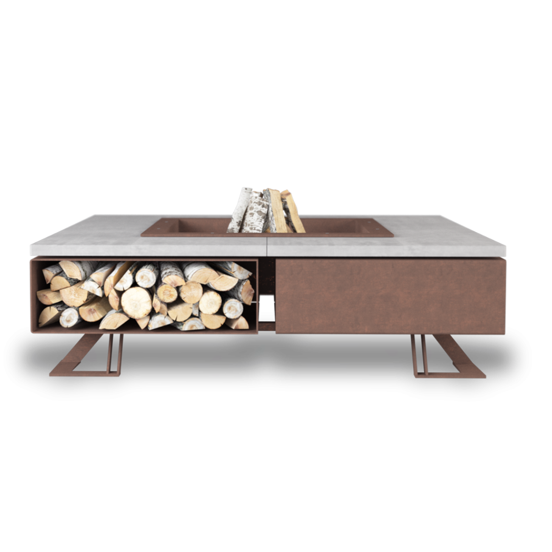 Palenisko ogrodowe Hetta Square 140 Corten Beton Hetta Supply Palenisko ogrodowe Hetta Square 140 Corten Beton Hetta Supply