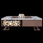 Palenisko ogrodowe Hetta Square 140 Corten Granit Viscount Hetta Supply