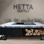 Palenisko ogrodowe Hetta Square 140 Corten Granit Viscount Hetta Supply