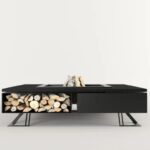 Palenisko ogrodowe Hetta Square 140 Black Inox Granit Monumental Hetta Supply