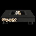 Palenisko ogrodowe Hetta Square 140 Black Inox Granit Monumental Hetta Supply