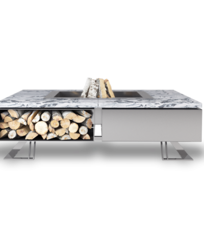 Palenisko ogrodowe Hetta Square 180 Inox Granit Viscount Hetta Supply