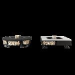 Palenisko ogrodowe Hetta Square 180 Black Inox Beton Hetta Supply