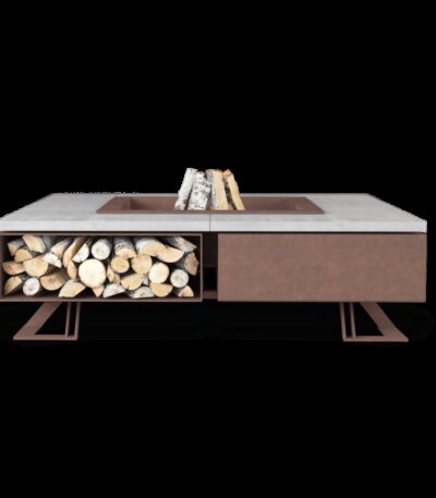 Palenisko ogrodowe Hetta Square 180 Corten Beton Hetta Supply