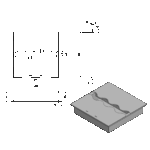 Wkład na bioetanol Fala 345x345 niesymetryczny inox Kami - obrazek 4