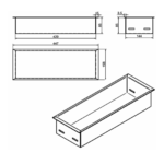 Wkład na bioetanol Fala 450x160 czarny Kami - obrazek 6