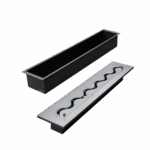 Wkład na bioetanol Fala 650x120 inox Kami - obrazek 2