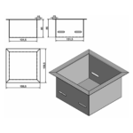 Wkład na bioetanol Fala 160x160 czarny Kami - obrazek 6