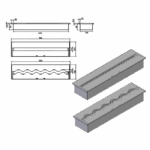 Wkład na bioetanol Fala 650x160 czarny Kami - obrazek 5