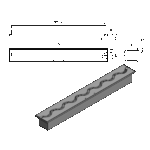 Wkład na bioetanol Fala 700x95 czarny Kami - obrazek 5