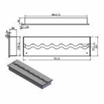 Wkład na bioetanol Fala 700x200 czarny Kami - obrazek 9
