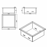 Wkład na bioetanol Fala 220x220 inox Kami - obrazek 3