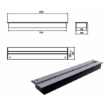 Wkład na bioetanol Linia 800x160 czarny Kami - obrazek 8