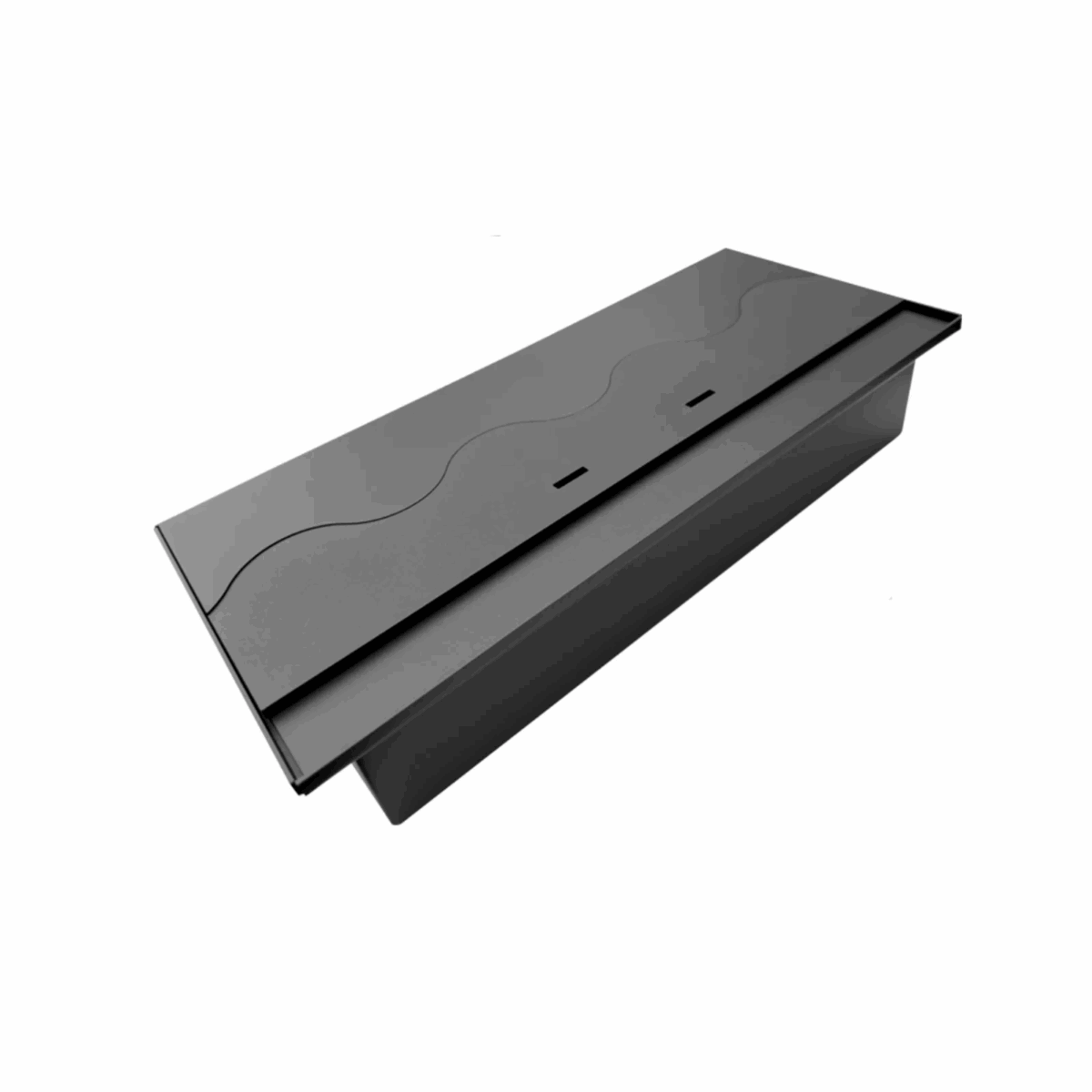 Wkład na bioetanol Fala 370×160 czarny Kami