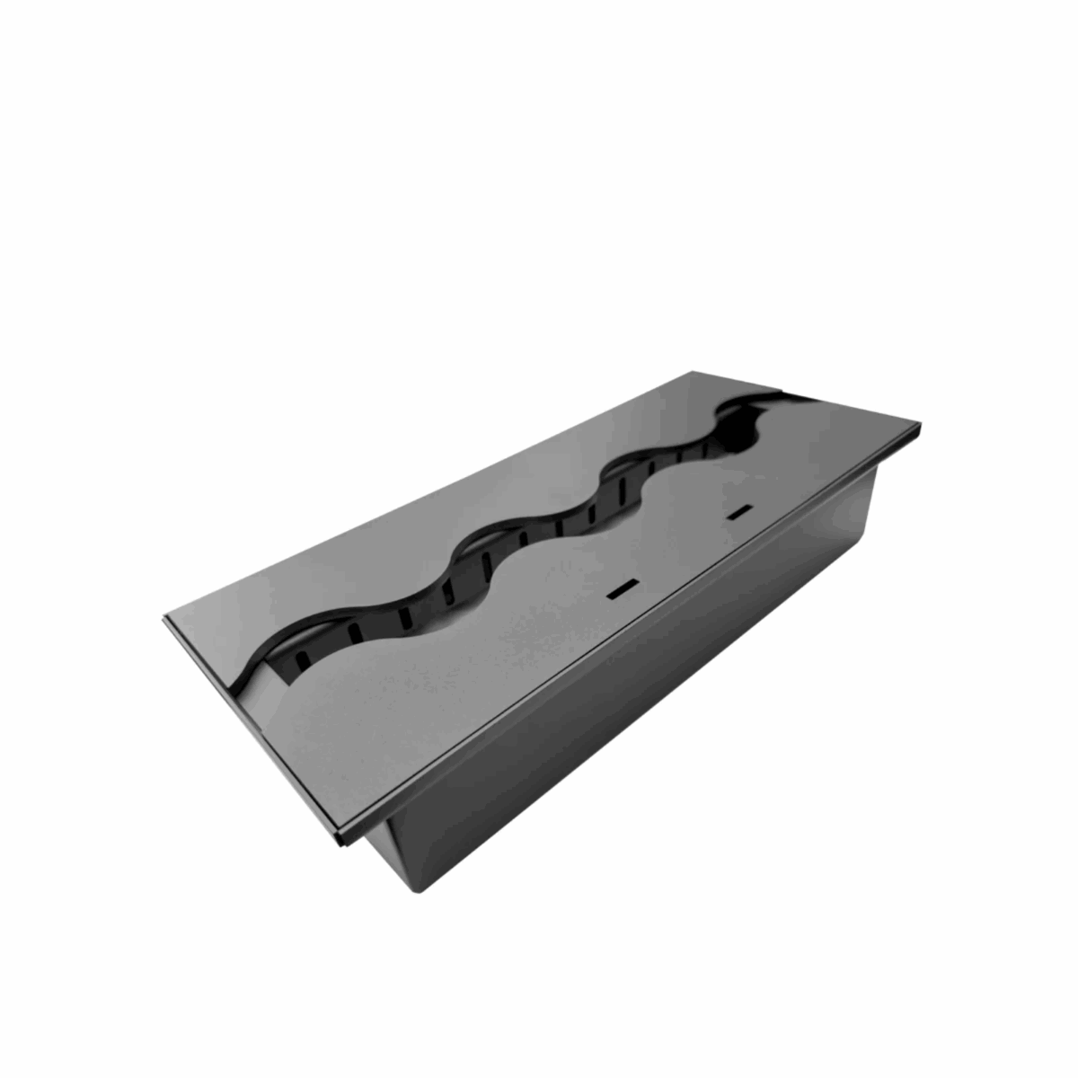 Wkład na bioetanol Fala 370×160 czarny Kami