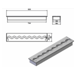 Wkład na bioetanol Fala 800x160 czarny Kami - obrazek 6