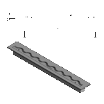 Wkład na bioetanol Fala 900x120 czarny Kami - obrazek 4