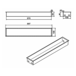 Wkład na bioetanol Fala 900x160 czarny Kami - obrazek 7