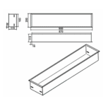 Wkład na bioetanol Fala 900x200 czarny Kami - obrazek 7