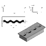 Wkład na bioetanol Fala 370x160 inox Kami - obrazek 4