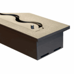 Wkład na bioetanol Fala 800x120 inox Kami - obrazek 2