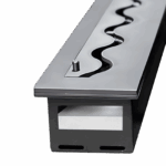 Wkład na bioetanol Fala 1000x120 inox Kami - obrazek 3