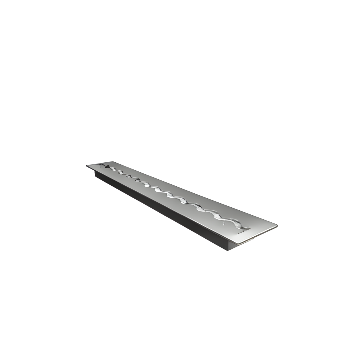 Wkład na bioetanol Fala 1200×200 inox Kami