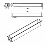 Wkład na bioetanol Fala 1000x120 inox Kami - obrazek 4