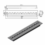 Wkład na bioetanol Fala 1200x200 czarny Kami - obrazek 5