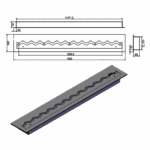 Wkład na bioetanol Fala 1300x200 czarny Kami - obrazek 5