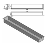 Wkład na bioetanol Fala 1400x200 inox Kami - obrazek 4