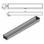 Wkład na bioetanol Fala 1600x200 czarny Kami - obrazek 7