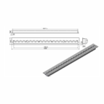 Wkład na bioetanol Fala 2000x200 inox Kami - obrazek 3