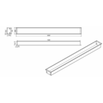 Wkład na bioetanol Fala 2000x200 inox Kami - obrazek 2