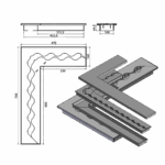 Wkład na bioetanol Fala Corner 700x470x160 czarny Kami - obrazek 4