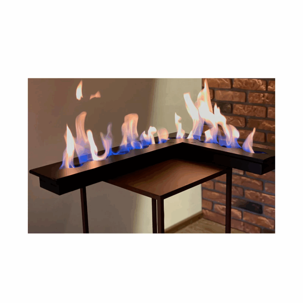 Wkład na bioetanol Fala Corner 1230x685x160 czarny Kami