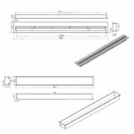 Wkład na bioetanol Fala 1800x200 inox Kami - obrazek 3