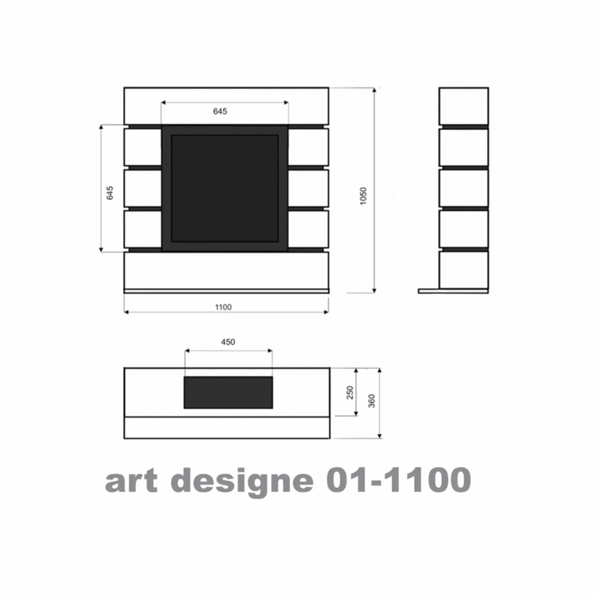 Biokominek wolnostojący Art Design 01 1100 Kami