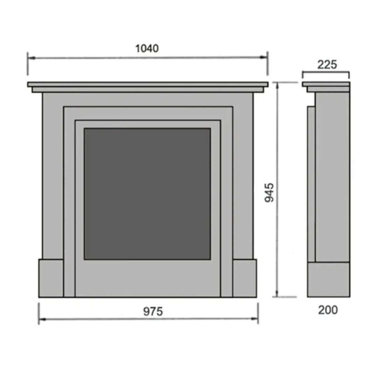 Biokominek wolnostojący Antyczny Oscuro 225 Kami