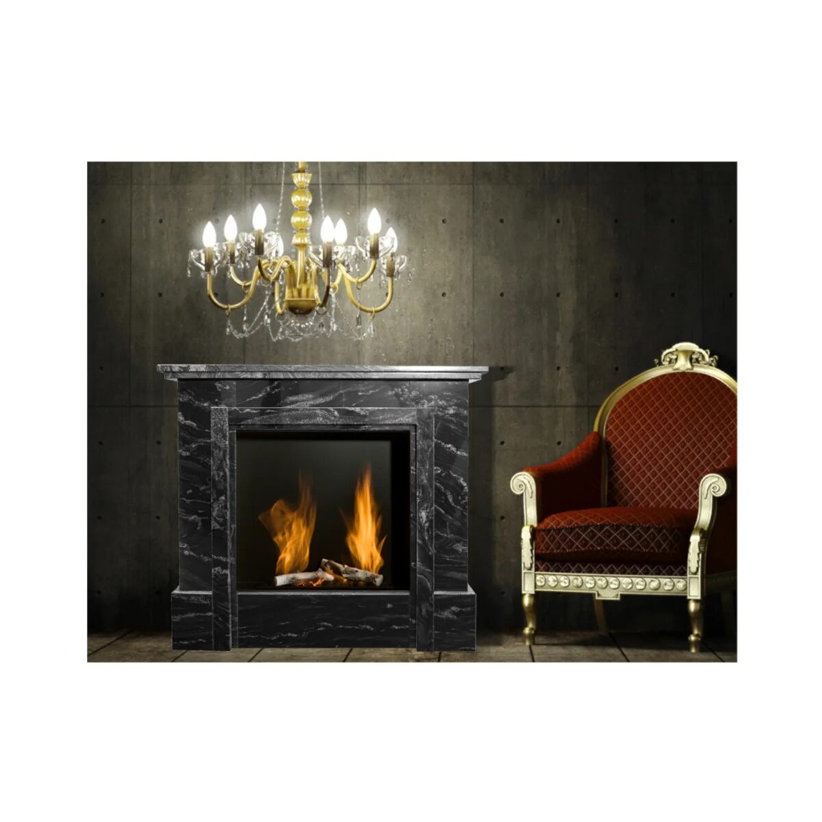 Biokominek wolnostojący Antyczny Oscuro 225 Kami