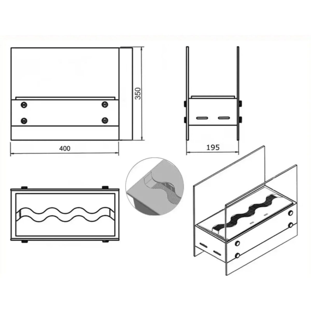 Biokominek wolnostojący Dempo 40 Kami