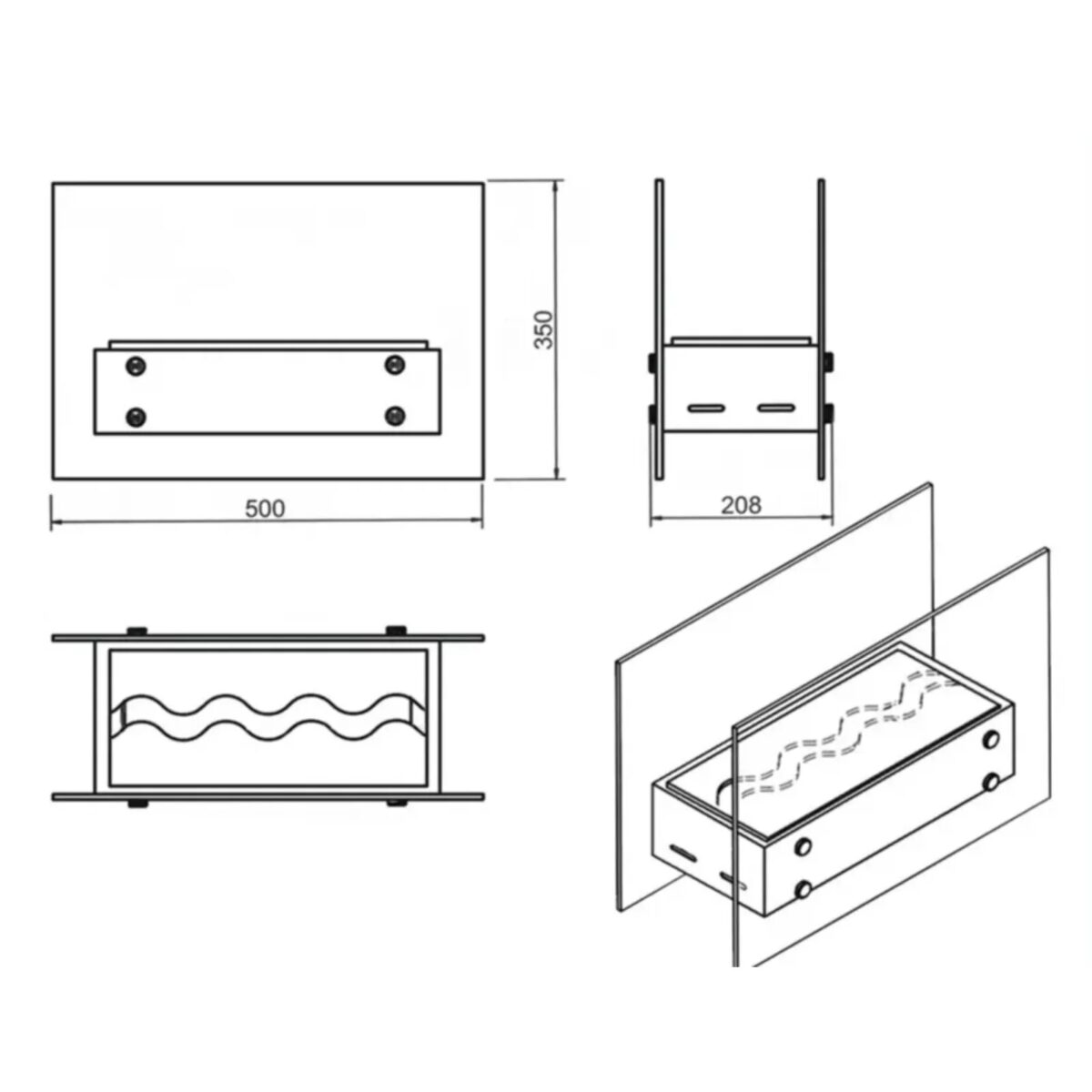 Biokominek wolnostojący Dempo 50 Kami