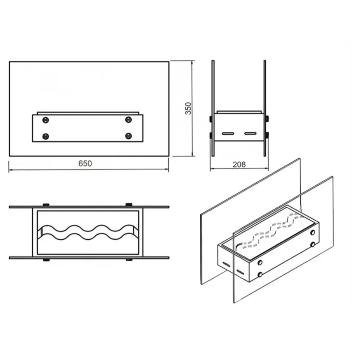 Biokominek wolnostojący Dempo 65 Kami