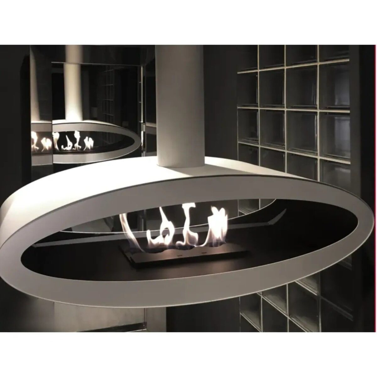 Biokominek wiszący Meru Tube White Kami