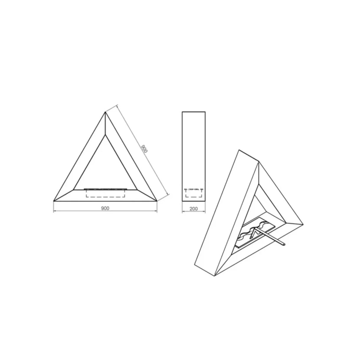 Biokominek wolnostojący Aracar Rust Kami