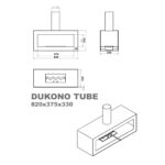 Biokominek wiszący Dukono Tube 800 Kami - obrazek 3